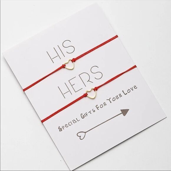 RED His & Hers Matching Rope Bracelets - Picture 4 of 11